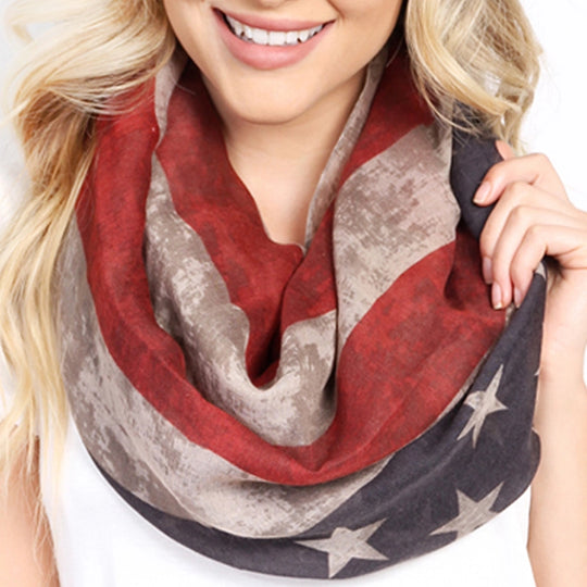 American Flag Infinity Scarf