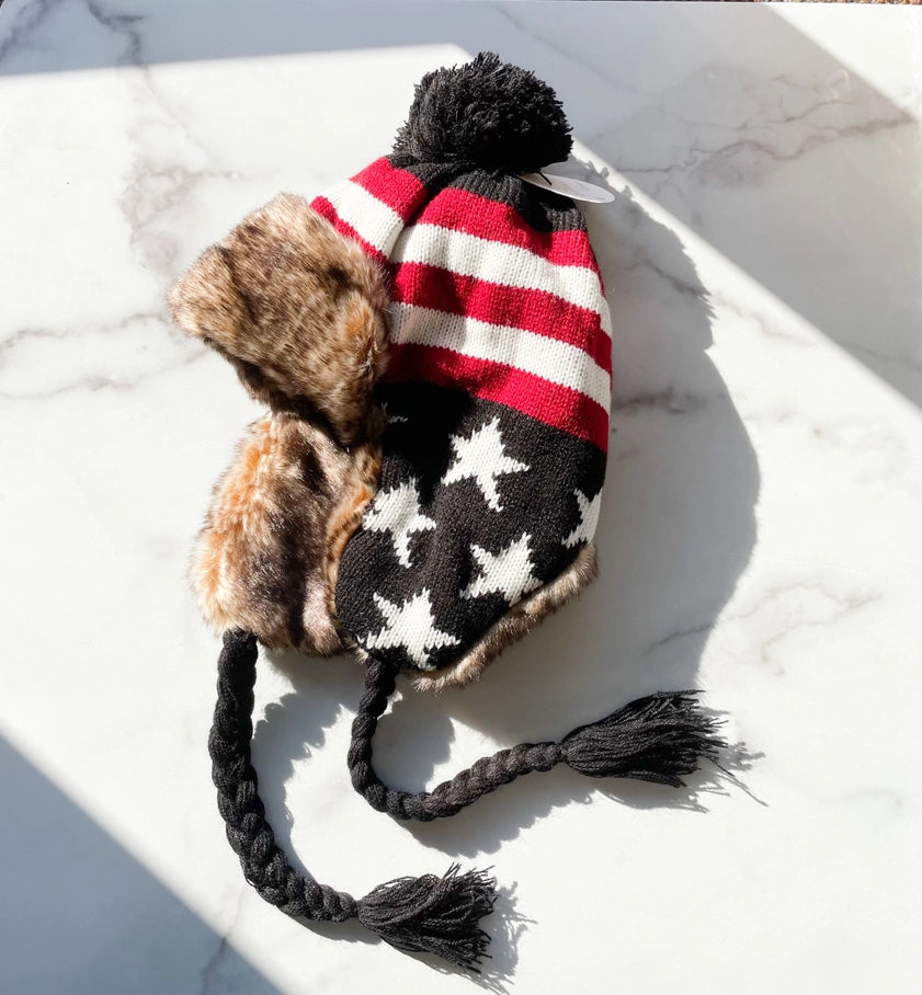 American Flag Trapper Hat