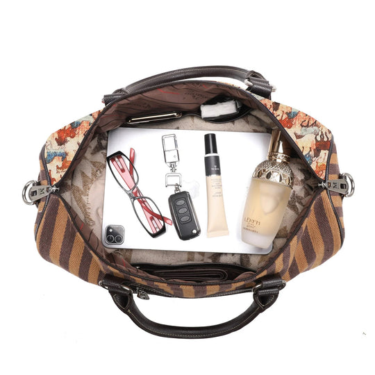 Montana West Horse Print Canvas Weekender Bag