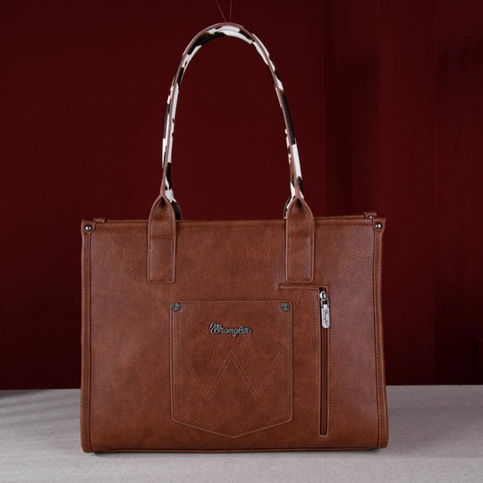 Wrangler Cow Print Concealed Carry Wide Tote