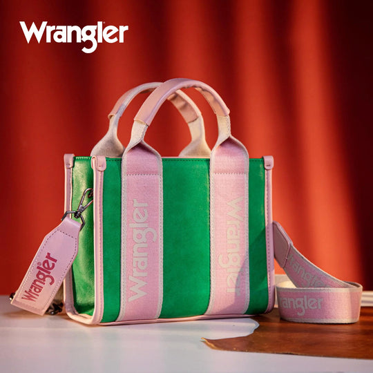 Wrangler Color Block Small Tote/Crossbody -Green