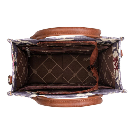 Wrangler Southwestern Print Small Canvas Tote/Crossbody - Lavender