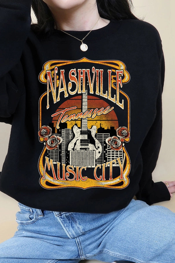 Nashville Music City Graphic Sweatshirts