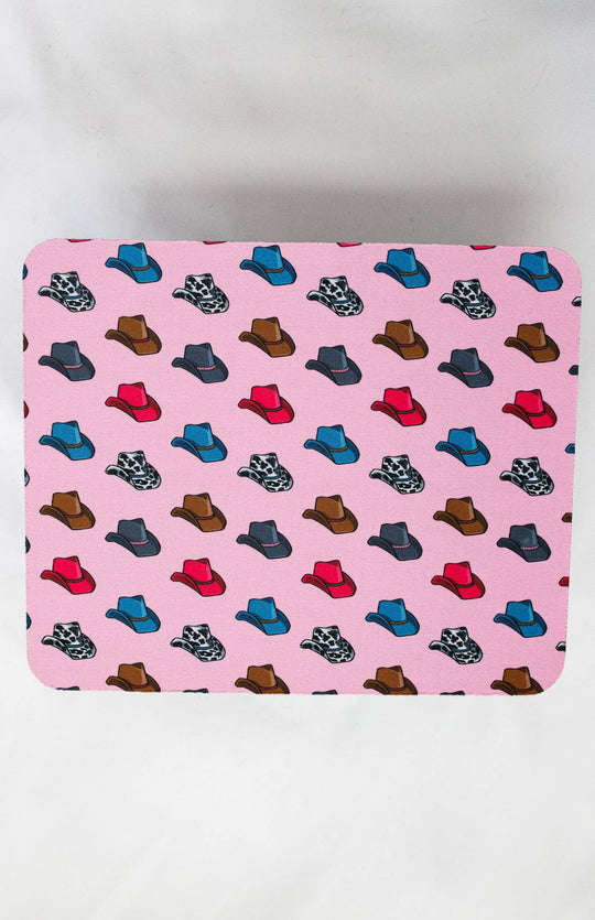 Pink Cowboy Hat Mouse Pad