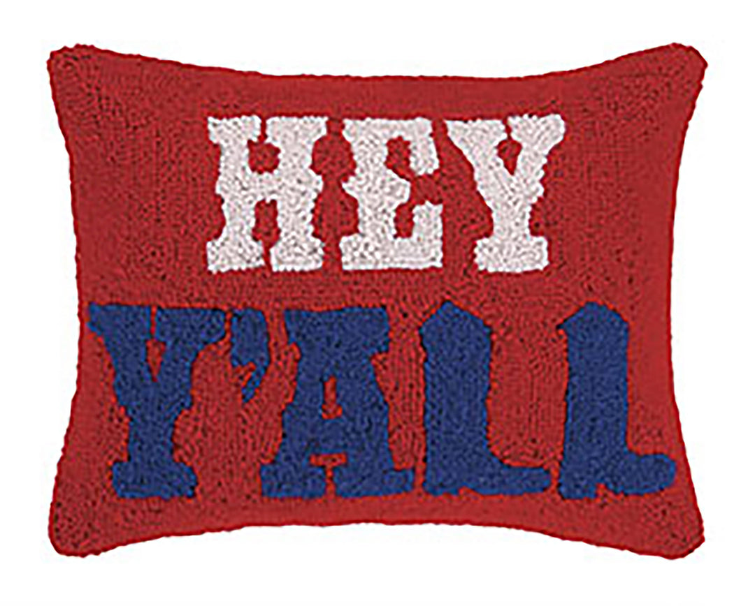 Hey Yall With Cowboy Boots Hook Pillow