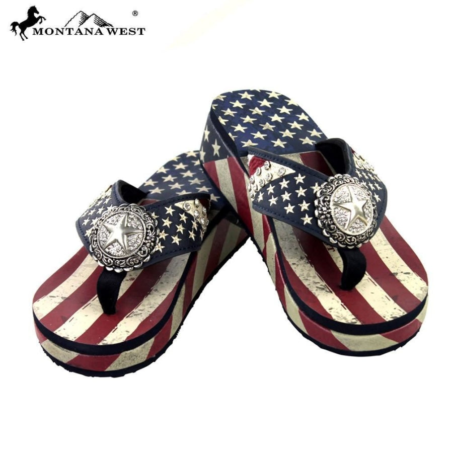 American Pride Collection Flip Flops - 5 - Womens Accessories