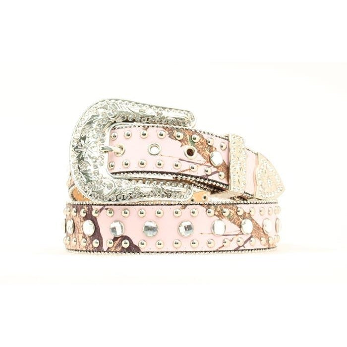 Blazin Roxx Western Belt Womens Crystals Bling Pink Camo - Belts & Buckles