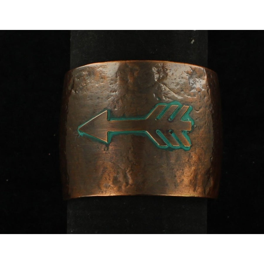 Blazin Roxx Womens Jewelry Bracelet Cuff Arrow Hammered Copper Turquoise - Accessories