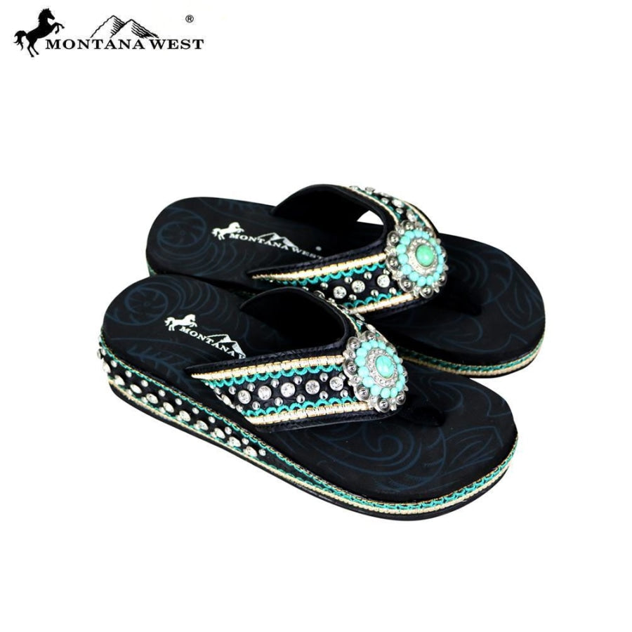 Montana West Bling Bling Flip-Flops Collection - 7 - Womens