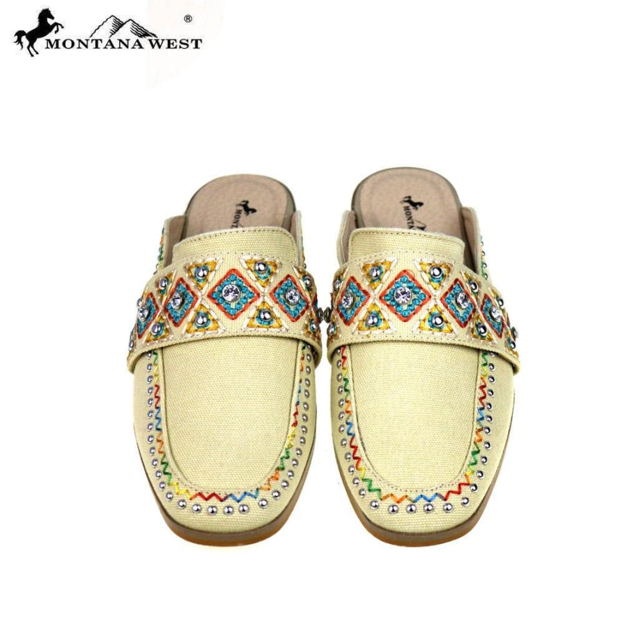 Montana West Embroidered Collection Mule Slide - Womens Boots