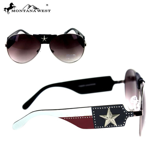 Montana West Texas Collection Sunglasses - Navy/slate - Mens Accessories