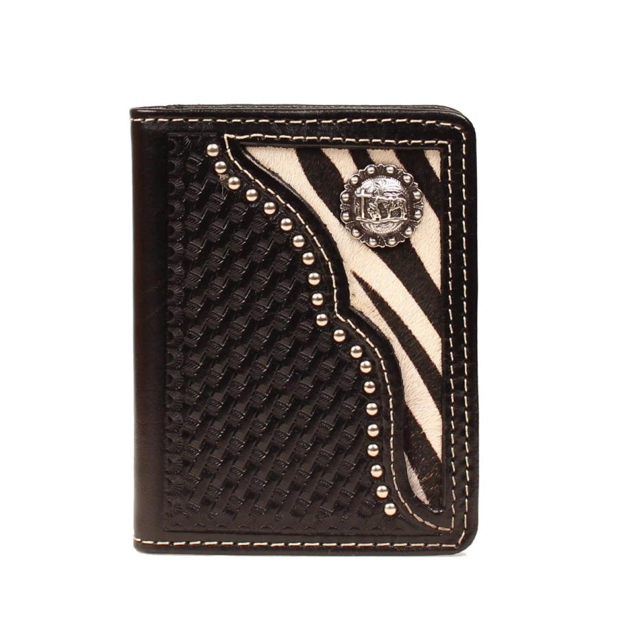 Nocona Western Wallet Mens Bifold Zebra Cowboy Prayer Black - Wallets & Watches