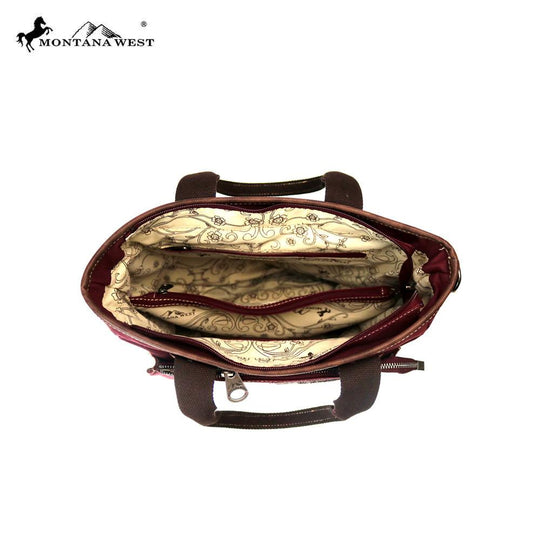 Montana West Texas Pride Collection Mini Tote/Messenger in Red