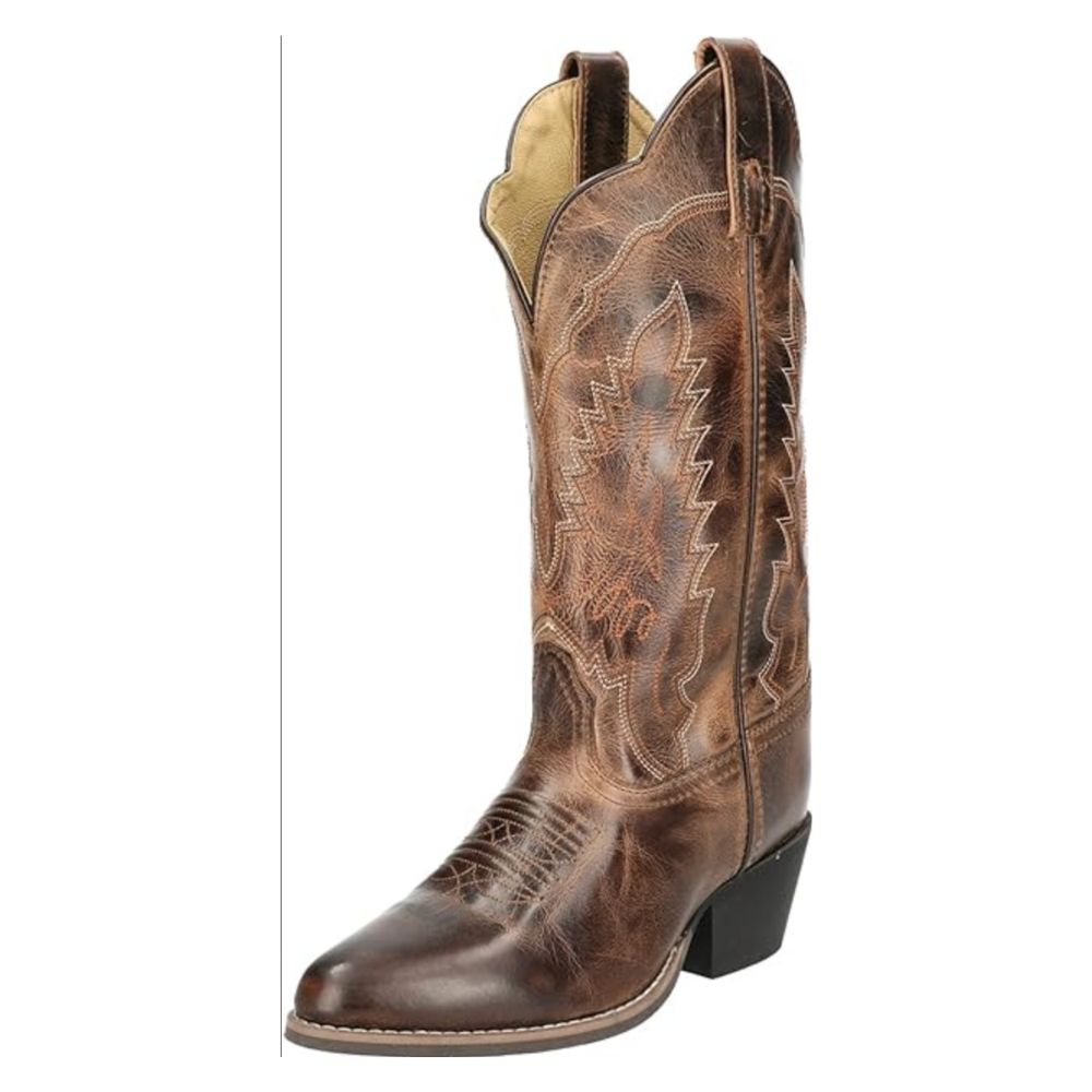 Smoky Mountain Boots Womens Amelia Brown Distress Leather Cowboy Boot