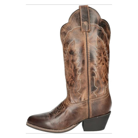 Smoky Mountain Boots Womens Amelia Brown Distress Leather Cowboy Boot