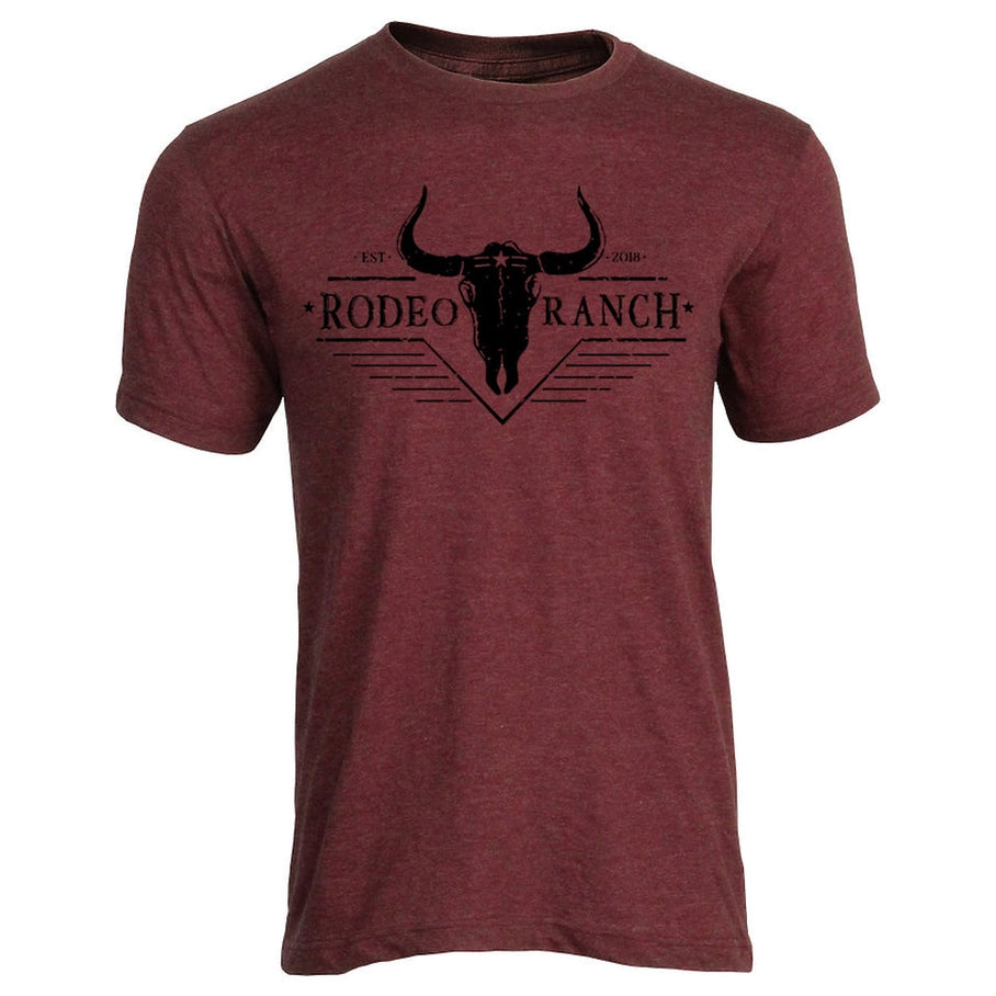 Rodeo Ranch Western Short Sleeve Shirt - Heather Maroon
