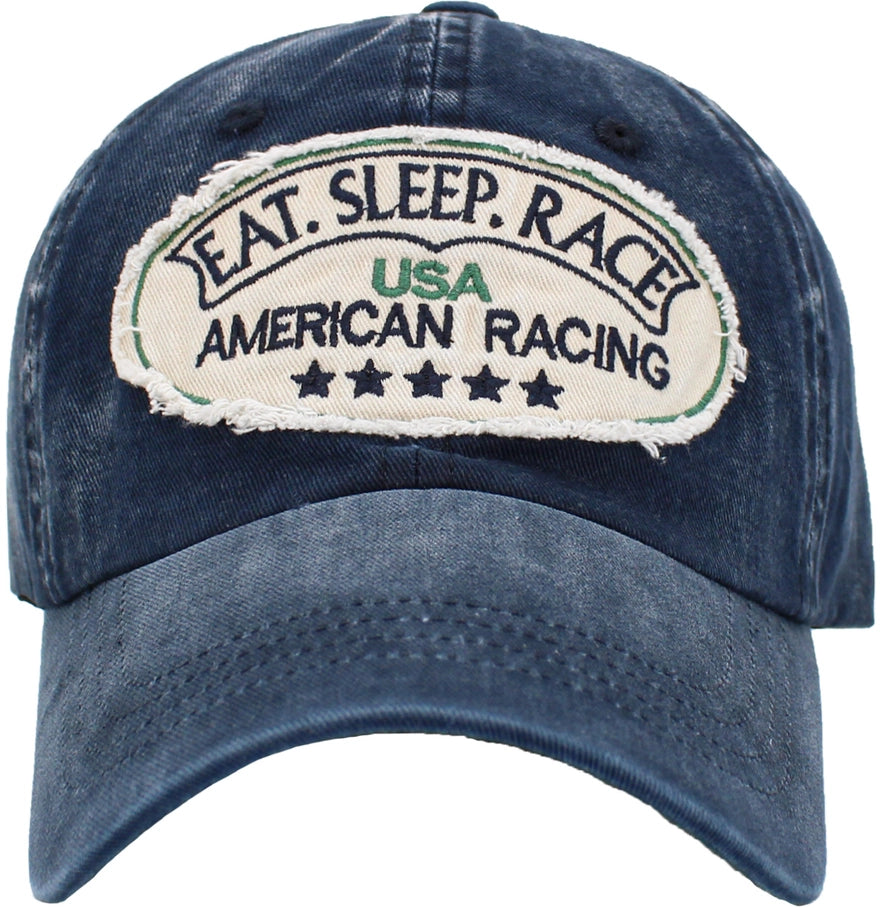 Eat Sleep Race Vintage Ballcap