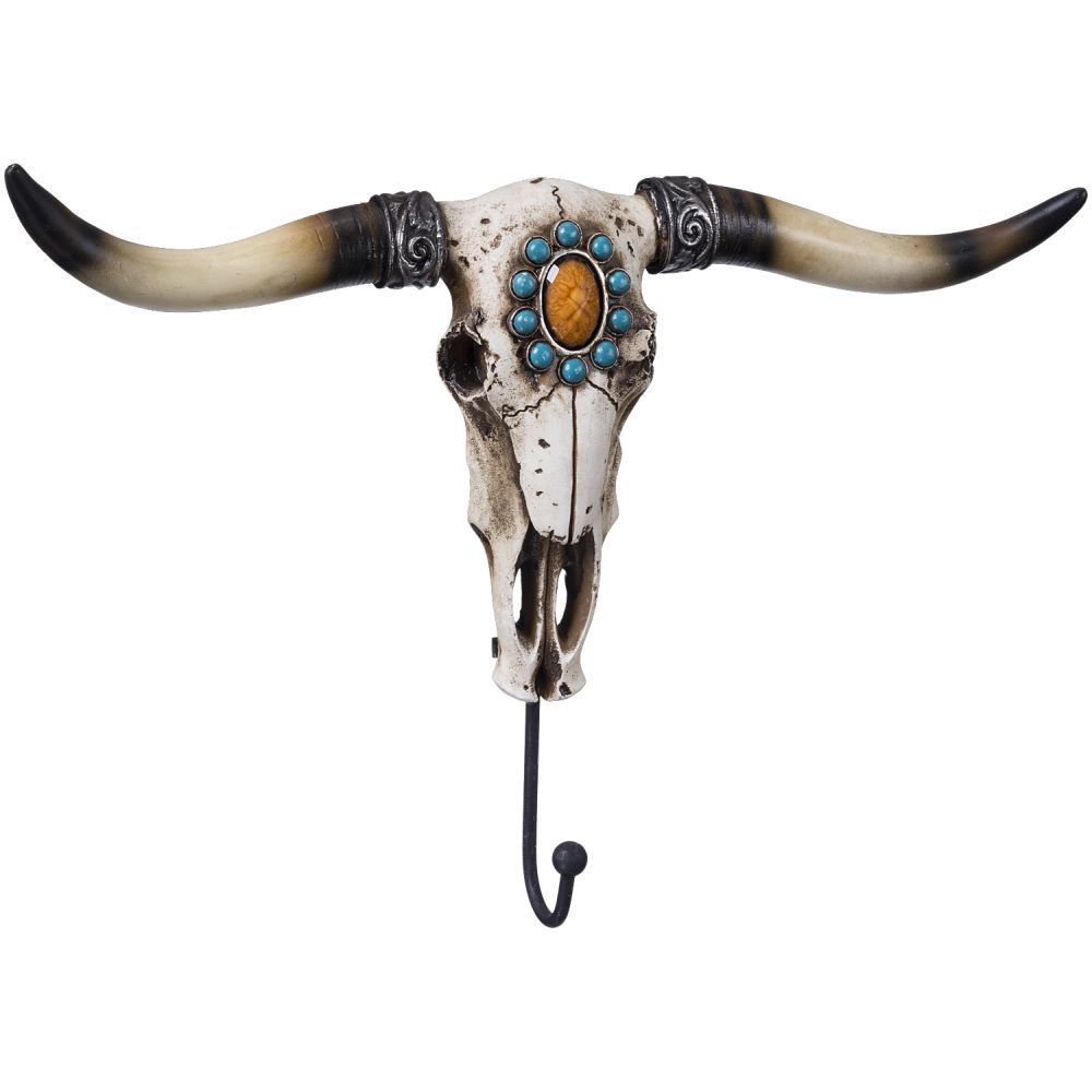 Longhorn Skull Single Hook