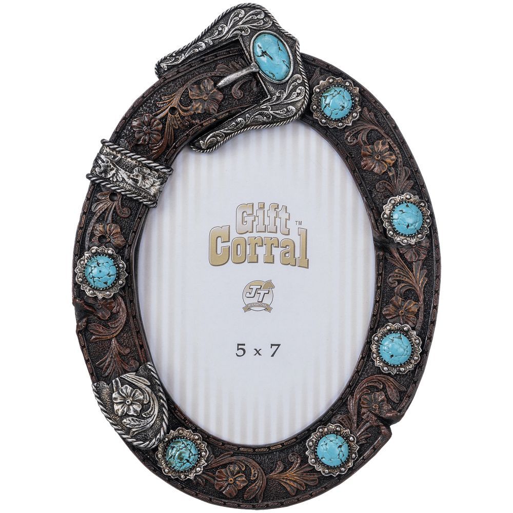 Belt Buckle Oval Picture Photo Frame