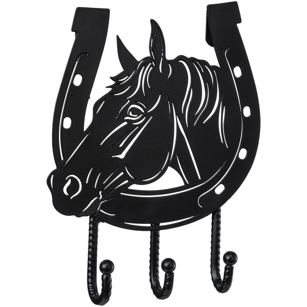 Horse/Horseshoe 3 Hooks Rack