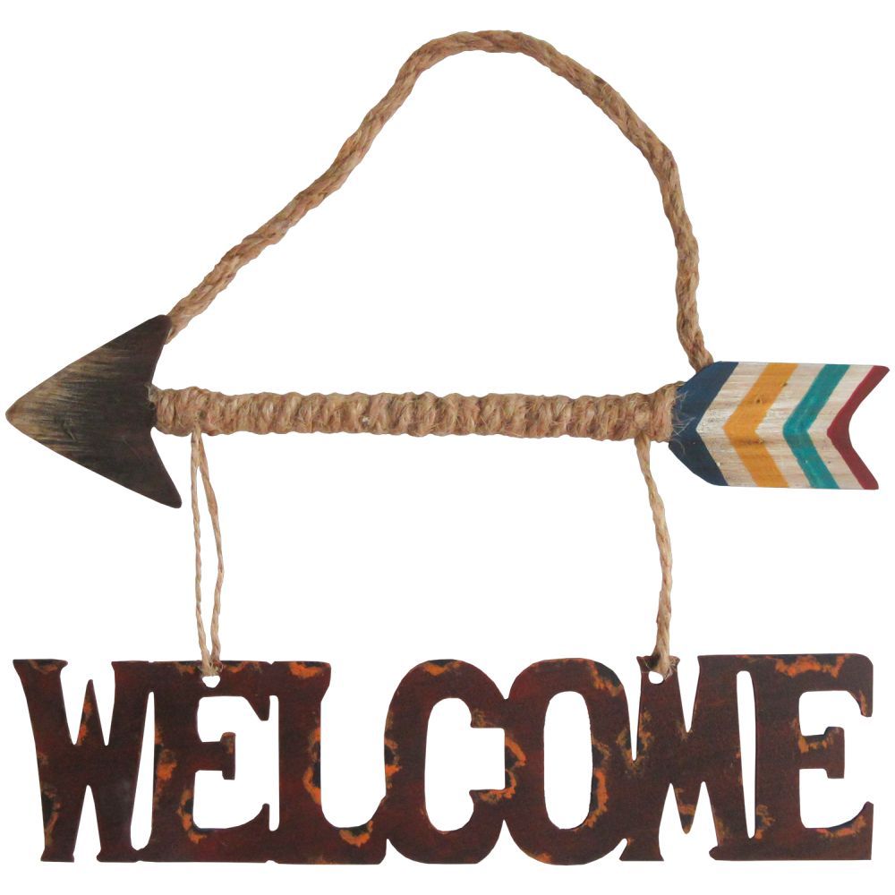 Arrow Hanging Welcome Sign