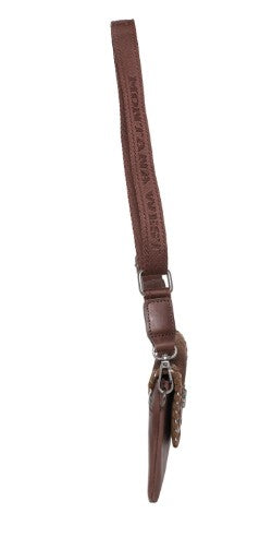 Montana West 100% Genuine Leather Hair-On Collection Crossbody in Coffee