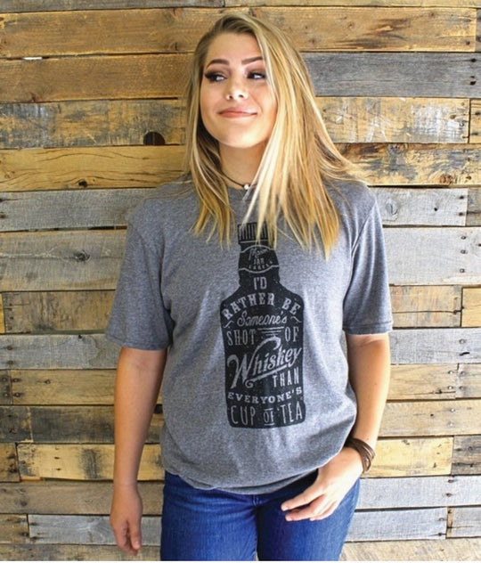 Whiskey Cup of Tea Short Sleeved T-Shirt