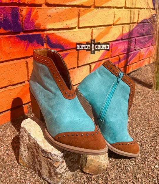 Beaumont Booties Blue Suede Boots
