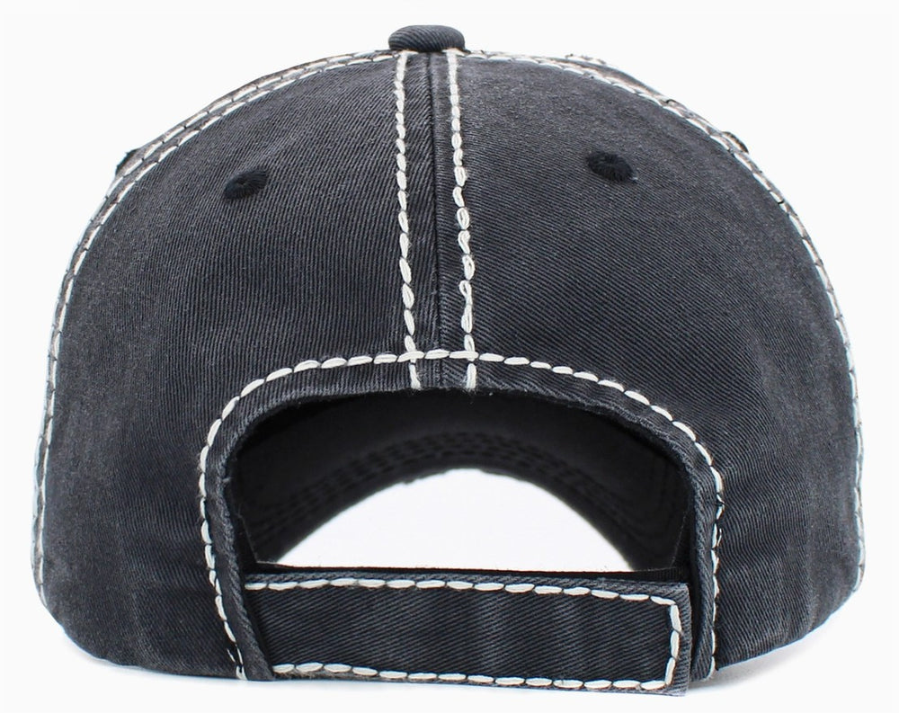 I Tried Washed Vintage Ballcap in Black