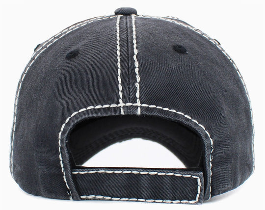 I Tried Washed Vintage Ballcap in Black