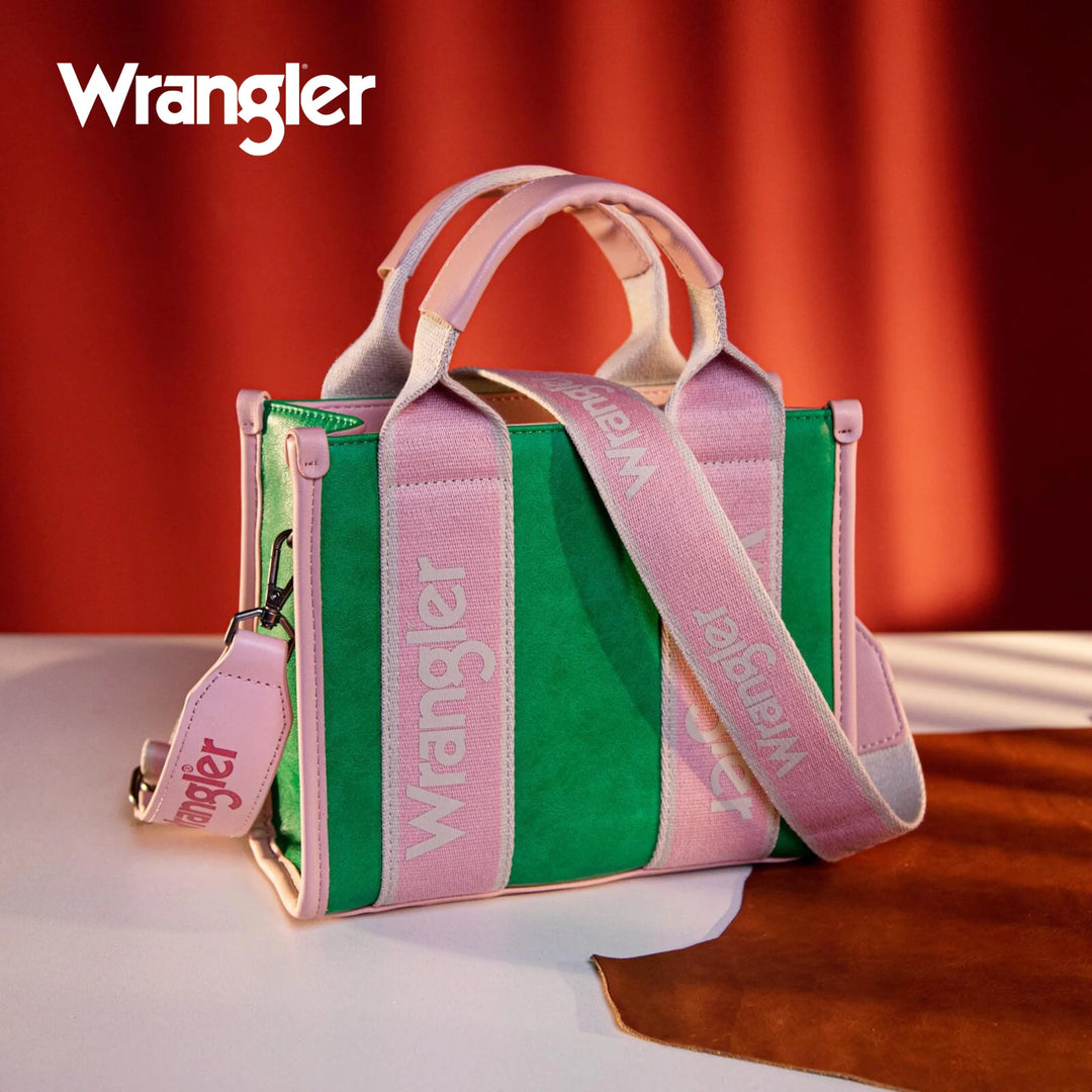 Wrangler Color Block Small Tote/Crossbody -Green