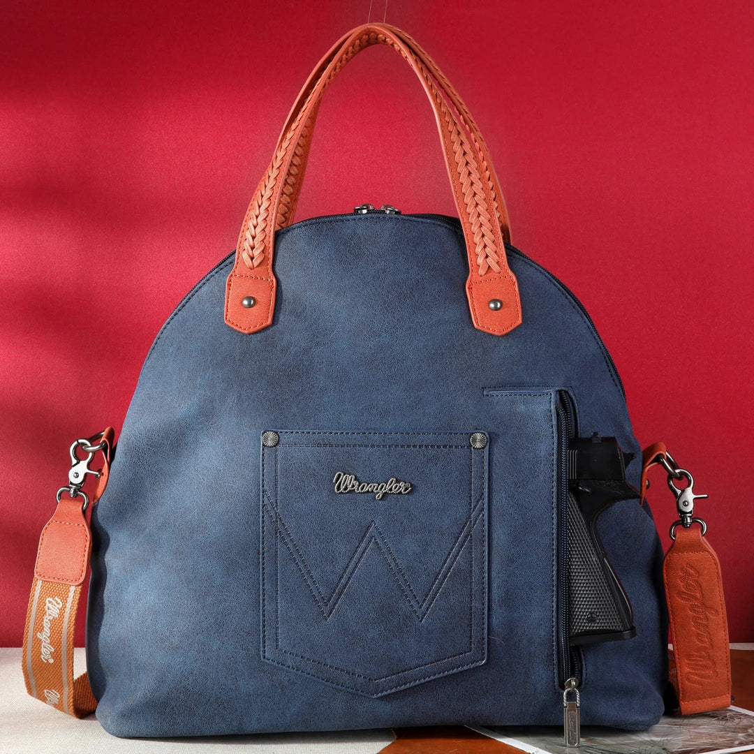 Wrangler Carry-All Concealed Carry Tote/Crossbody - Navy