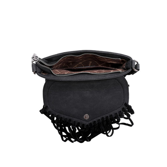Wrangler Genuine Leather Fringe Crossbody Bag (Wrangler By Montana West) - Coffee