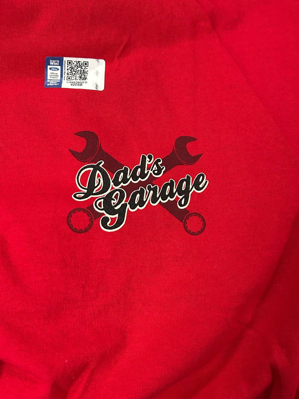 Dad's Garage Ford Licensed T-Shirt in Red