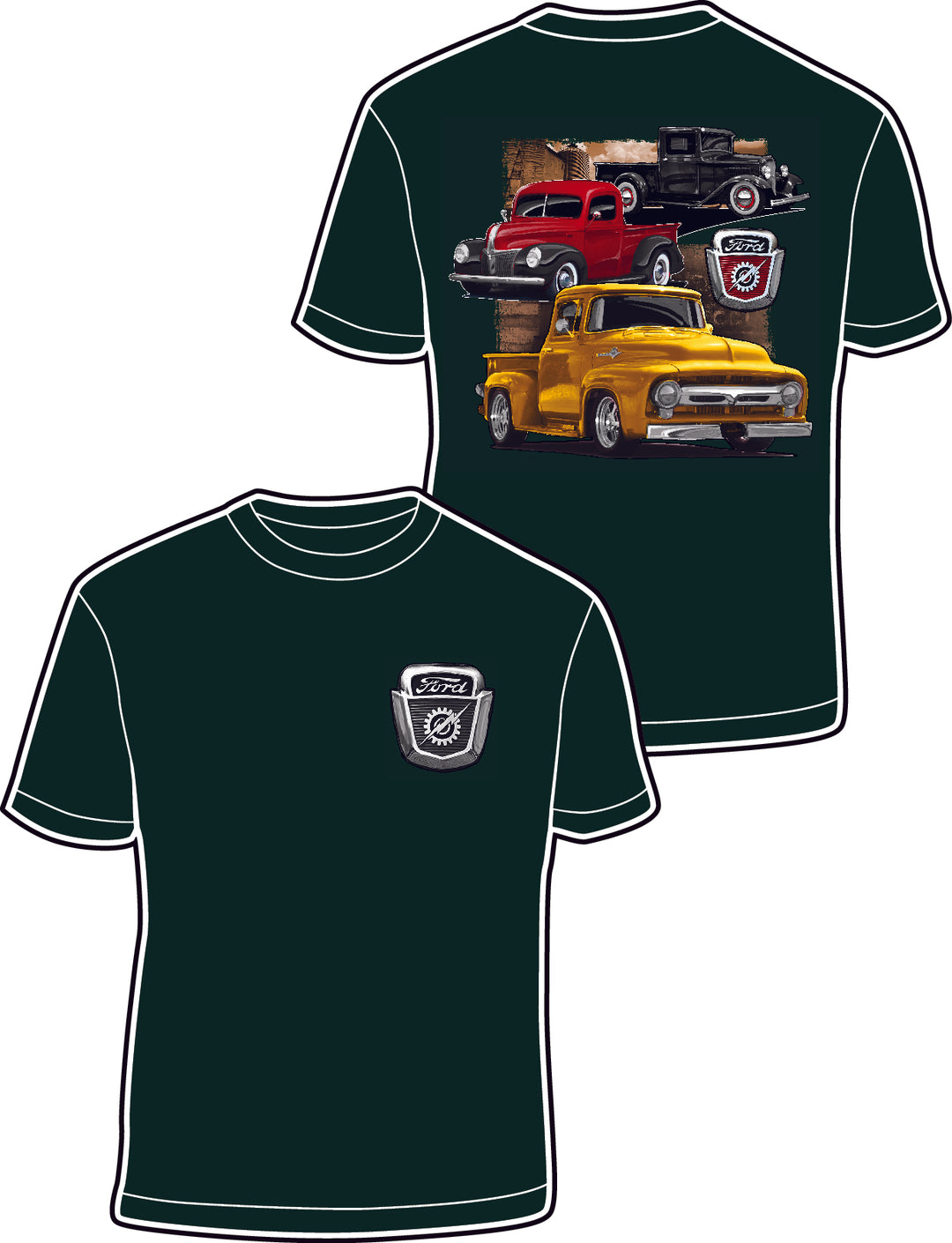 Ford 3 Trucks T-Shirt