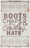 Boots Chaps & Cowboy Hats Embellished Decor