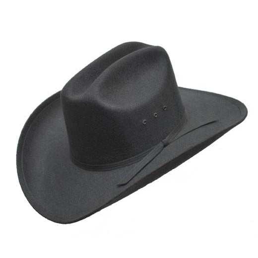 Black Faux Felt Cowboy Hat - Accessories