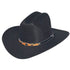 Black Faux Felt Hat Black & Brown With Band - Accessories