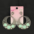 Blazin Roxx Disc Earrings With Mint Coloured Stones - Accessories