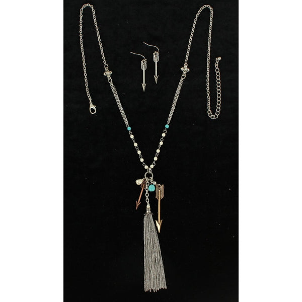 Blazin Roxx Ladies Arrow Necklace Set - Accessories