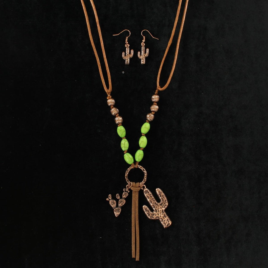 Blazin Roxx Ladies Cactus Necklace Set - Accessories