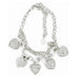 Blazin Roxx Silver Double Chain With Heart Charms Boot Bracelet - Boot Accessories