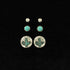 Blazin Roxx Womens Silver And Turquoise Stud And Cactus Earring Set - Accessories