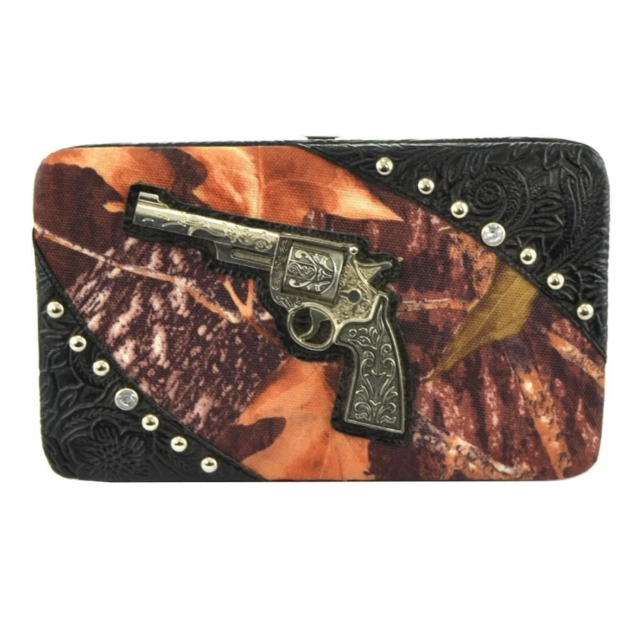 Camouflage Gun Frame Wallet - Bags & Purses