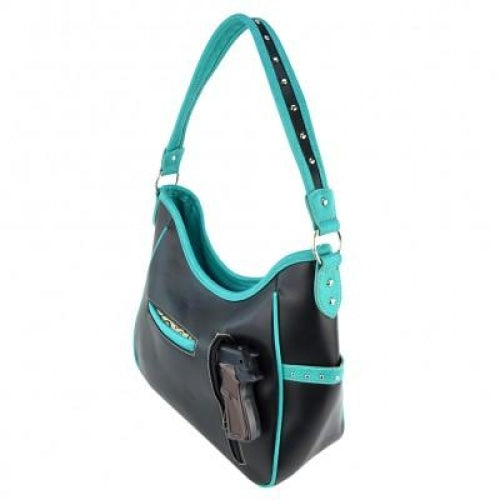 Concealed Carry Blossom Print Western Handbag - Bags & Purses