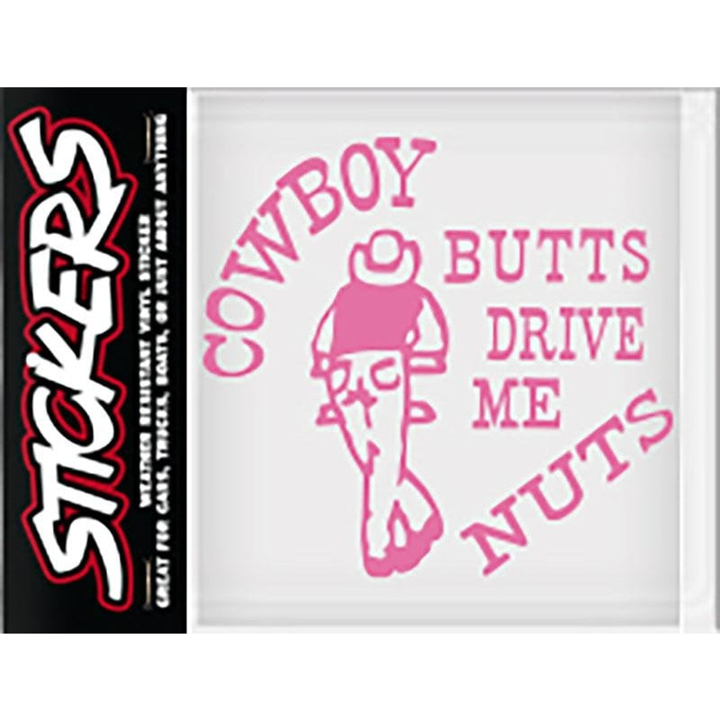 Cowboy Butts Sticker Made In Usa 6 X 5-1/2 - Lifestyle
