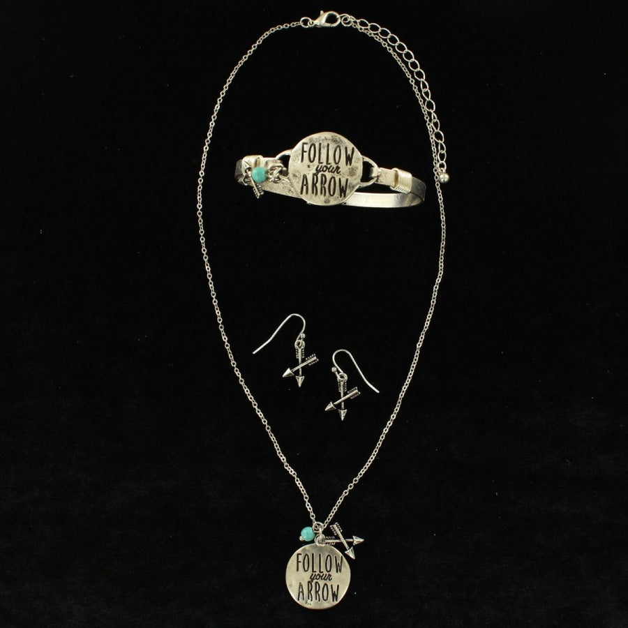 Ladies 3 Piece Follow Your Arrow Jewellery Set - Accessories