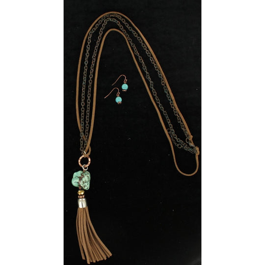 Ladies Turquoise Necklace Set - Accessories