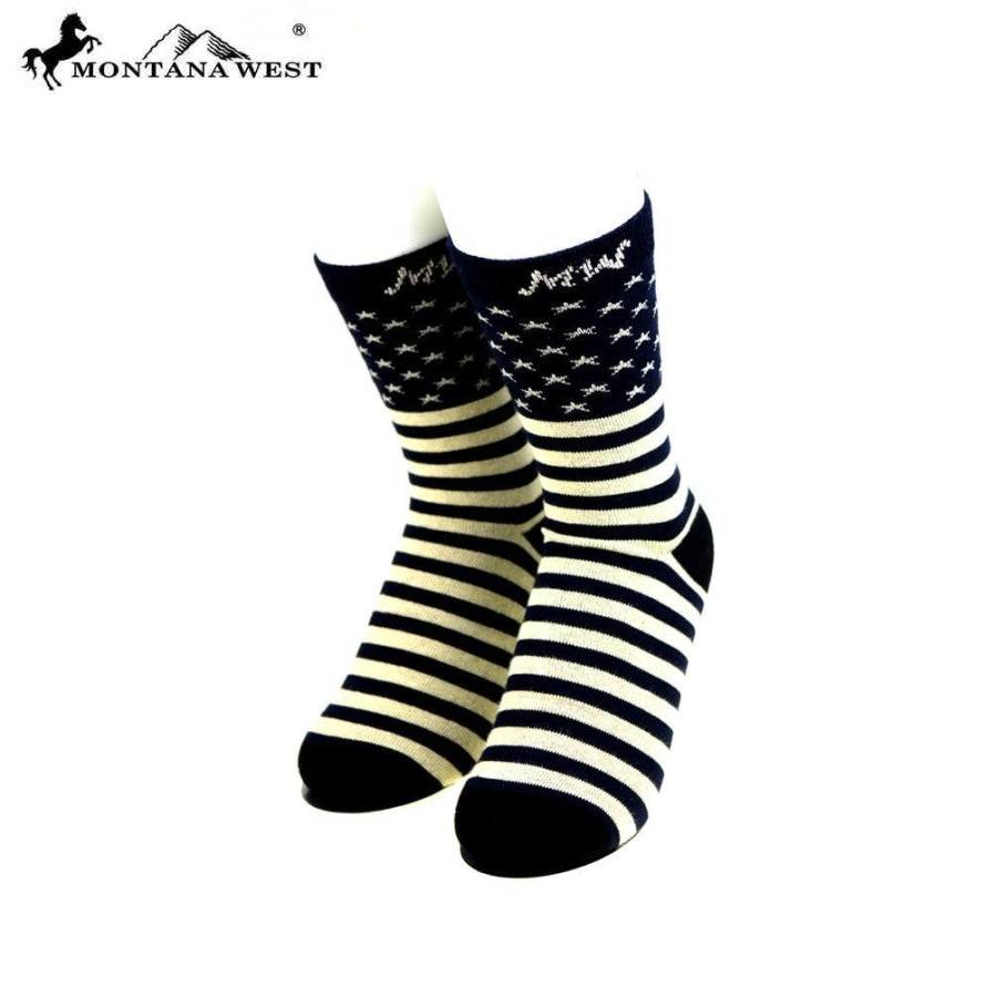 Montana West American Pride Collection Socks - Navy - Accessories