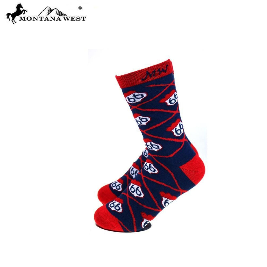 Montana West Route 66 Collection Sock Assorted Colour - Accessories
